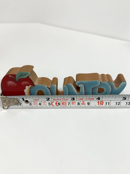 Vintage 1992 Wooden Country W/ Apple Cutout Small Table Top Decor EUC 4.75” x 2” - Picture 11 of 13